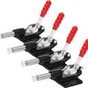 4 PCS Push Pull Adjustable Toggle Clamp, Quick Release Hand Tool for Woodworking, 500Lbs Holding Capacity Toggle Latch, GH-305C Stroke Clamp for Welding, 32MM