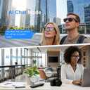 AI Smart Glasses with Camera, 8MP HD Bluetooth Camera Glasses for Women Men | 1080P Video Recording Sunglasses, Real Time Translation, Voice Assistant, Open Earbuds, Travel, Work, Vlog