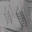 VEVOR Dock Ladder 6 Steps, 500lbs Load Pool Steps, Adjustable Height Aluminum Dock Stairs, Pontoon Boat Ladder with Handrails & Widen Nonslip Pedals for Lake/Pool/Marine Boarding/RV/House