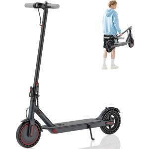 Electric Scooter for Adults, 350W/500W Motor, 16-22 Miles Range, 8.5"/10" Solid Tires, Dual Braking & Suspension, Folding Portable Commuting E-Scooter with App