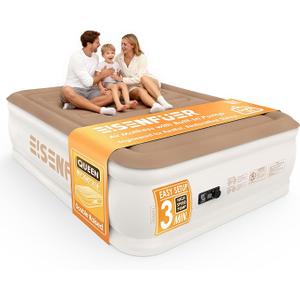 Air Mattress Queen with Built-in Pump, 18"Raised Blow Up Mattress
35% Thicker PVC Air Bed, Reinforced I-Beam Construction, 3-Min Inflate, Better Air Retention, 3-Yr Support, Sleepover, Guest