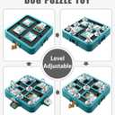 Aluckmao Dog Puzzle Toy, Adjustable Difficulty Levels Beginner to Advanced, Large Size, Brain Stimulation Mental Enrichment, Food Treat Game (Green)