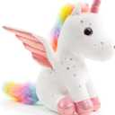 Sew Butiful 8" Unicorn Stuffed Animal - Cute Plush Toy Gift for 3-8 Years Old Girls, Soft Birthday Present for Baby, Toddler, Kids, Decor (White)