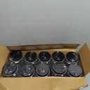novelinks 16 oz Clear Plastic Jars with Lids, Refillable 16oz Mason Jars with Lids & Storage Containers for Kitchen & Household Use (20 Pack,Black)