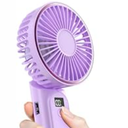 Portable Handheld Fan, Portable Fan Rechargeable, 4000mAh, 180 Adjustable, 6 Speed Wind, Display Electricity in Real Time, USB Rechargeable Foldable F an, Quiet Personal Fan as Power Bank (Black)