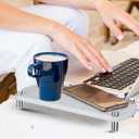 2 x Sink Caddy, Instant Dry Bathroom Kitchen Sink Organizer, Water Absorbing Stone Tray for Soap Bottle Sponge Brush Candles (Light Grey)