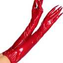 Leg Avenue Vinyl Claw Gloves, Red,Medium