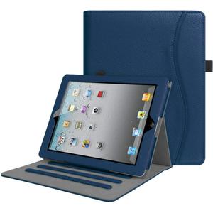 Fintie Case for iPad 2/iPad 3/iPad 4 - [Corner Protector] Multi-angle Viewing Folio Stand Cover Case with Document Cover, Car Sleep/Wake Function Navy Blue