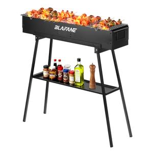 BLAFANE Charcoal Grill, Alloy Steel Outdoor BBQ, Black