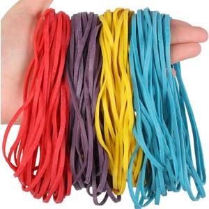 Large Rubber Bands Office SuppliesHeavy Duty Rubber Band, 100Pcs, 7 Inch Large Assorted Rubber Bands for File Folders, Trash Can
