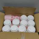 Ovveroche 100 Pack Valentine's Day Disposable Cups 16 oz Pink Red Hearts Bear Stripe Coffee Cups Wedding Anniversary Party Supplies for Hot Chocolate Cocoa Tea Coffee Bar Accessories