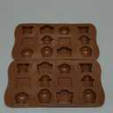 2 Pack Tea Time Silicone Molds Afternoon Tea Teapot Coffee Cups Biscuit Silicone Chocolate Candy Mold Ice Cube Trays (Random Color)