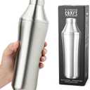 Elevated Craft Hybrid Cocktail Shaker - Premium Vacuum Insulated Stainless Steel Cocktail Shaker - Innovative Measuring System - Martini Shaker for the Home Bartender - 28oz Total Volume