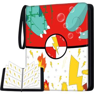 Trading Card Binder 9 Pocket Holds 900 Cards with 50 Removable Sleeves, Large