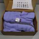 REVIX Microwavable Heating Mittens and Booties, Microwavable Feet Warmers and Reusable Hand Muff for Hand and Fingers, Foot Warmer for Women & Men, Cold Hands and Feet Relief, Purple S, Set of 2