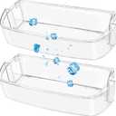 2 Pack UPGRADED W10710203 Refrigerator Door Bin Shelf Replacement Parts for Whirlpool Kenmore Maytag Refrigerator Right Side Bin Replaces WPW10710203 W10451871 3436767