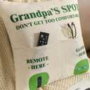 2 x FUTEI Grandpa Gifts,Grandpa'Spot Throw Pillow Covers 18x18 Inch Set of 1 Christmas Holiday Home Decor for Couch Bed Living Room