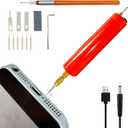 Cell Phone Damaged Screw Removal Iphone Repair Tool Broken Screw Extractor Kit for Small Screw Suitable for Laptop Ipad game consoles, etc USB 5V 10W Supply Soldering Iron not Included