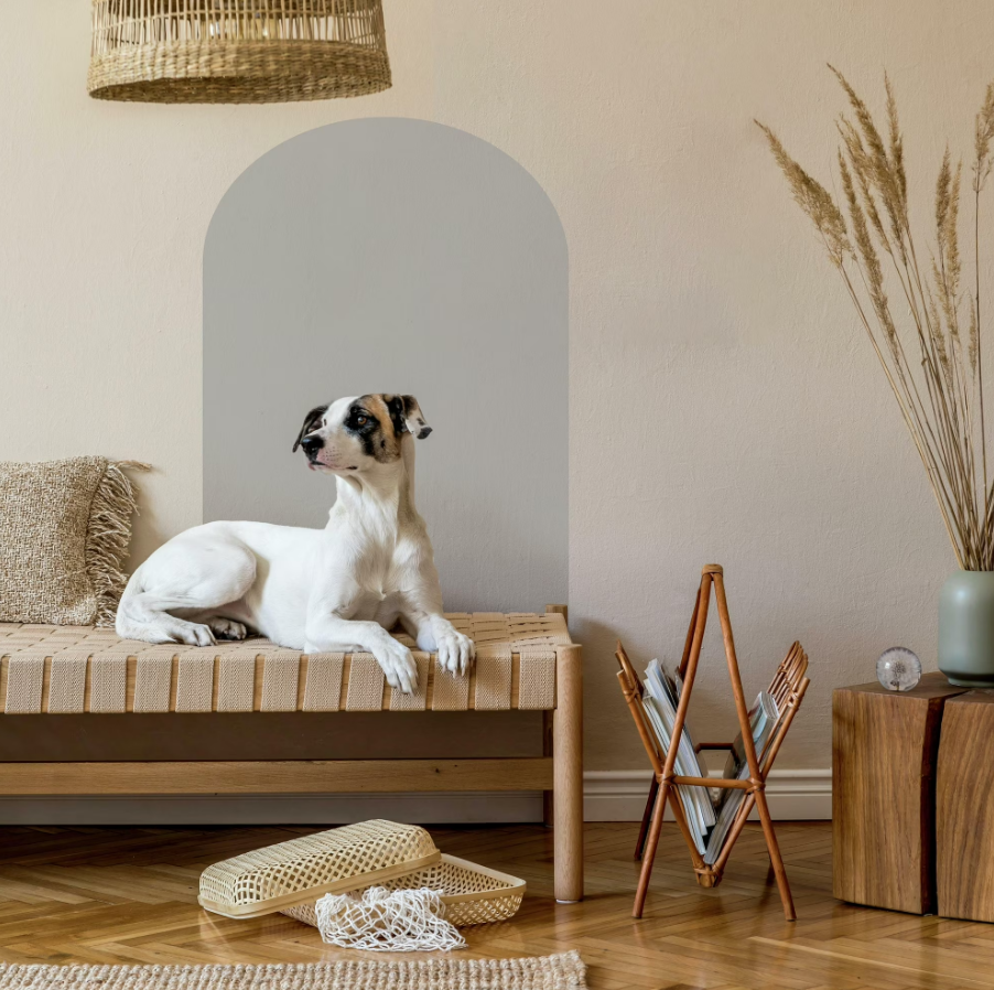 RoomMates Gray Decorative Arch Peel and Stick Wall Decal, 25.69 in x 36.125 in X 0.01 in