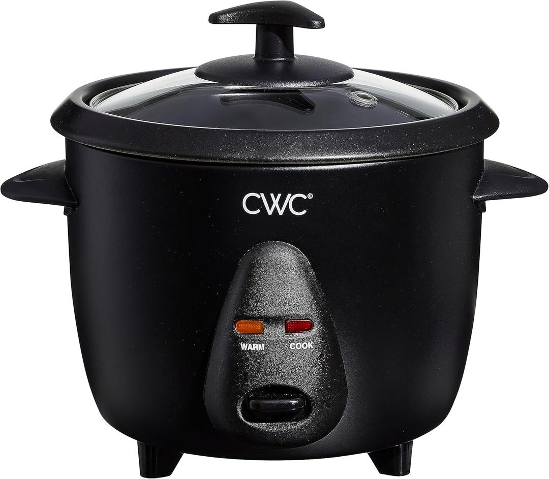 COOK WITH COLOR 6 Cup Rice Cooker 300W - Effortless Cooking and Perfectly, Cooks 3 Cups of Raw Rice for 6 Cups of Cooked Rice, Black