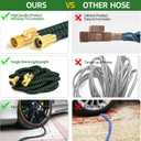 Expandable Garden Hose - 200 ft Expanding Water Garden Hoses, No Kink Lightweight Flexible Hose with 3/4" Solid Fittings and 4-Layer Latex Cores - 200ft Retractable Stretch Car Washing Pipes