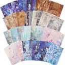 60 Sheets Fantasy Scrapbook Paper – Dreamlike Aesthetic Journal Ephemera with Ocean, Castle, Fairy Designs for Collage, Junk Journal, DIY Crafting, Decorative Paper with Vintage Envelope