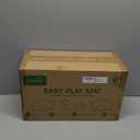 Vegan Leather Baby Play Mat for Floor, 50x50 Thick Foam Soft Padded Playpen Mat with Wipe-Clean and Waterproof Removable Cover for Babies and Toddlers Infants (Beige)