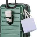 KYME Hardside Carry On Luggage 22x14x9 Airline Approved with TSA Lock Hardshell 22 Inch Suitcase with Spinner Wheels Small Travel Rolling Luggage with Cup Holder for Men Women Green