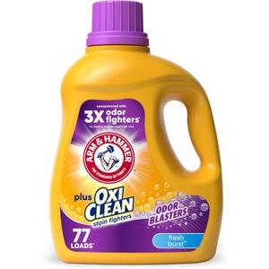 ARM & HAMMER Plus OxiClean Odor Blasters Fresh Burst, 77 Loads Liquid Laundry Detergent, 100.5 Fl oz