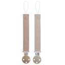 Pacifier Clip Holder for Baby Boy and Girl, Soft Pure Cotton Fabric Paci Binky Clips Fits for Most Pacifier Teethers & Small Toys in Place (Sand+Light Grey)