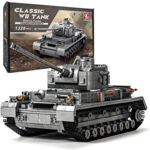 DAHONPA Panzer- Tank Army Building Block(1328 PCS),WW2 Military Historical Collection Model with Soldier Figures, Toys Gifts for Kid and Adult