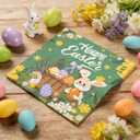 5 x ibohr Easter Paper Napkins, 50 Count Happy Easter Bunny & Egg Disposable Decorative Lunch Napkins for Easter Party Supplies, Spring Table Decorations