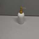 Natheeph 14OZ Ceramic Soap Dispenser Ceramic Soap Pump Dispenser Can Fill Liquid for Bathroom/Kitchen (White)