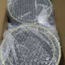 100 Pack Black Disposable Bowls with Gold Rim, 12oz Black Plastic Soup Bowls for Party, Wedding, Holiday,And Halloween