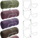 Sorbus Towel Holder for Bathroom Wall - 12 Level Wall Mounted Towel Rack Shelves for Rolled Bath Towels, Washcloths, Linen - Hanging Towel Racks for Bathroom, Spa, Salon, Towel Storage Organizer
