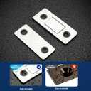 12 Pack Ultra Thin Cabinet Door Catch Stainless Steel Cabinet Magnetic Door Catch Cabinet Magnets Adhesive Drawer Latch Cabinet Magnetic Catch for Kitchen Closet Door Magnet Stick on Cupboard Wardrobe