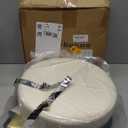 xuperbonus Small Ottoman with Storage,Folding Round Ottoman with Gold Trim,Velvet Storage Stool,Foot Stool with Soft Padded,Foot Rest for Living Room13x13x12.4(YZbeige,2pcs)