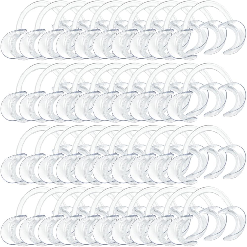 100-Pack Dental Cheek Retractor, Professional Autoclavable Mouth Opener Retractors, 100% BPA-Free, for Dentist, Teeth Whitening, Party, Mouthguard Challenge Game - Size M, Clear