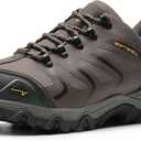 NORTIV 8 Men's Low Top Waterproof Hiking Shoes Trekking Trails Outdoor Work Shoes (11, Brown/Black/Tan)