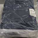 Chezmoi Collection Loft 8-Piece Luxury Striped Comforter Set (Full, Navy/Gray/Blue)