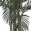 Nearly Natural 6.5ft Artificial Golden Cane Palm Tree, Lifelike Silk Indoor Palm With Three Textured Trunks Flexible Fronds Nursery Planter, Low Maintenance