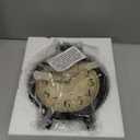 NIKKY HOME Vintage Table Clock with Bird, Metal Desk Clocks Battery Operated Black Retro Table Clock on Stand Decorative Desk Clock for Bedroom Living Room Shelf (Pitchdark)