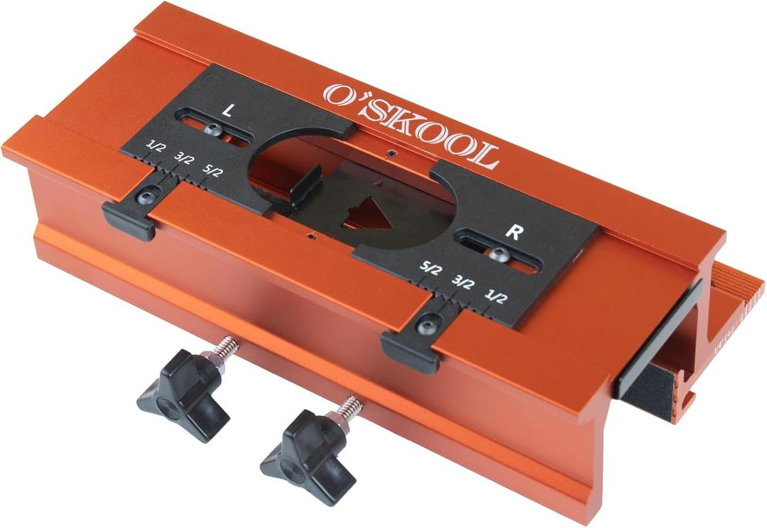 O'SKOOL Mortise and Tenon Jig is Ideal for cabinets, Chairs, and Table Construction Using a Plunge Router, RTA009