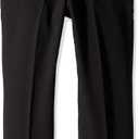 Izod Boys' Bi-Stretch Flat Front Dress Pant (Black)
