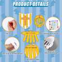 Landhoow 12 Pack Kids DIY Knight Craft Kit - Includes 12 Blank Shields, 12 Masks, 12 Belts & 288 Gem Stickers, Large Cardboard Sword and Sorcery Party Supplies for Birthday, Dress Up