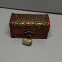 Vintage Treasure Chest Box, Small Wooden Box with Lock, Decorative Box for Jewelry, Pearl Trinkets