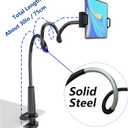 MAGIPEA Gooseneck Tablet Holder for Bed, Flexible Tablet Stand Holder with 360 Adjustable, Hands Free Tablet Mount Clip, Compatible with iPad/Kindle/Switch/Galaxy Tabs, More 4.7-13" Devices