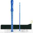 Mr.Power Soprano Recorder German Style C Key 8 Holes Easy Instrument for Beginners School Student Home Entertainment (Blue)
