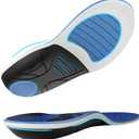 YOLIS Plantar Fasclitis Orthotic Insoles for Flat Feet, Arch Support Inserts Men Women, 220+lbs Heavy Duty Work Boot Shoe Insole for Heel & Foot Pain, Arch Pain Relief, Shock Absorb (M(Men 8.5-9.5|Women 10.5-11.5), Blue)