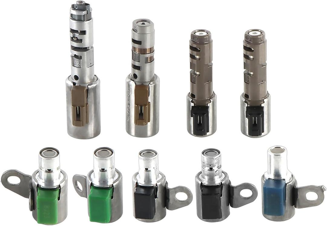 9PCS Transmission Shift Solenoid Kit, Compatible with Tacoma Sequola Tundra Lexus IS250 LX570 GS430 2004-2017, Automotive Transmission Solenoid Set Replaces Part A760 A761E A960E AB60E AB60F
